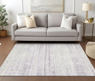 Piper Looms Chantille Modern ACN747 Lavender Machine Washable Area Rug Lifestyle Image Feature