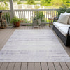 Piper Looms Chantille Modern ACN747 Lavender Machine Washable Area Rug Outdoor Lifestyle Image Feature