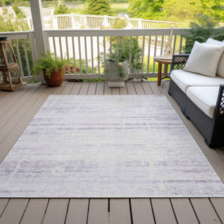 Piper Looms Chantille Modern ACN747 Lavender Machine Washable Area Rug Outdoor Lifestyle Image Feature
