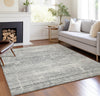 Piper Looms Chantille Modern ACN747 Silver Machine Washable Area Rug Lifestyle Image Feature