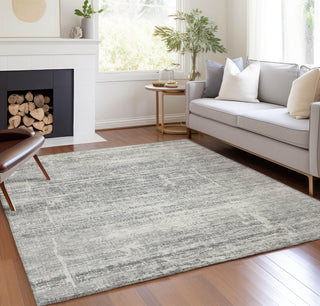 Piper Looms Chantille Modern ACN747 Silver Machine Washable Area Rug Lifestyle Image Feature