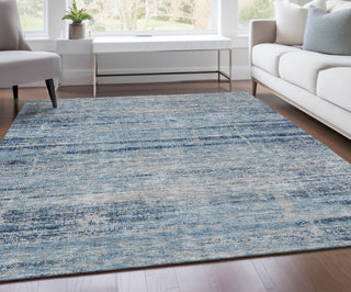 Piper Looms Chantille Modern ACN747 Sky Machine Washable Area Rug Lifestyle Image Feature