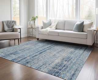 Piper Looms Chantille Modern ACN747 Sky Machine Washable Area Rug Lifestyle Image Feature