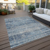 Piper Looms Chantille Modern ACN747 Sky Machine Washable Area Rug Outdoor Lifestyle Image Feature