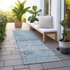 Piper Looms Chantille Modern ACN747 Sky Machine Washable Area Rug Runner Outdoor Lifestyle Image Feature