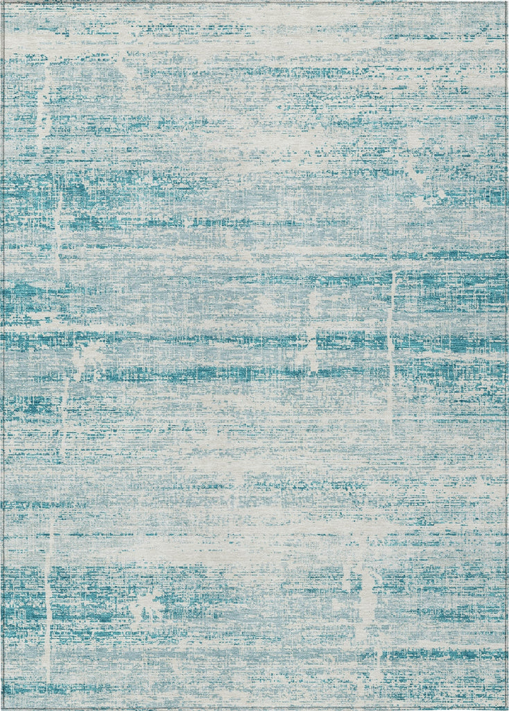Piper Looms Chantille Modern ACN747 Teal Machine Washable Area Rug main image