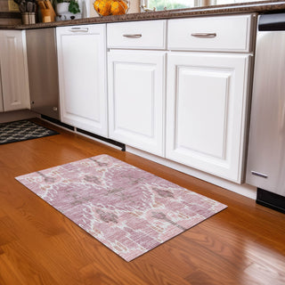 Piper Looms Chantille Ikat ACN748 Blush Machine Washable Area Rug Scatter Lifestyle Image Feature