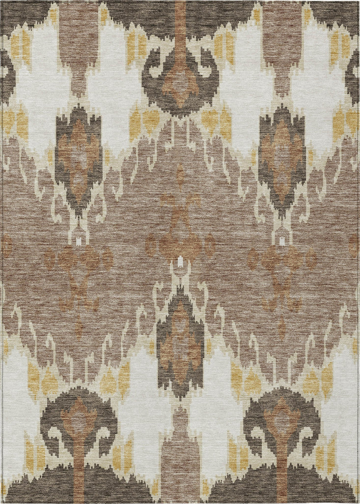 Piper Looms Chantille Ikat ACN748 Brown Machine Washable Area Rug main image
