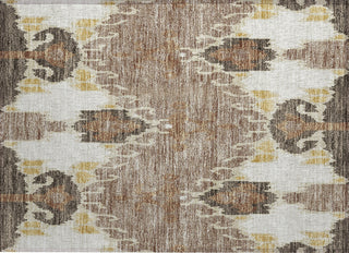 Piper Looms Chantille Ikat ACN748 Brown Machine Washable Area Rug Scatter Main Image