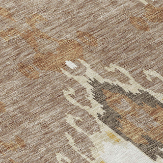 Piper Looms Chantille Ikat ACN748 Brown Machine Washable Area Rug Swatch Image