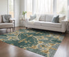 Piper Looms Chantille Ikat ACN748 Cactus Machine Washable Area Rug Lifestyle Image Feature
