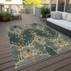 Piper Looms Chantille Ikat ACN748 Cactus Machine Washable Area Rug Outdoor Lifestyle Image Feature