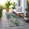 Piper Looms Chantille Ikat ACN748 Cactus Machine Washable Area Rug Runner Outdoor Lifestyle Image Feature