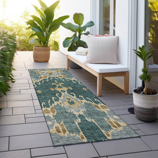 Piper Looms Chantille Ikat ACN748 Cactus Machine Washable Area Rug Runner Outdoor Lifestyle Image Feature