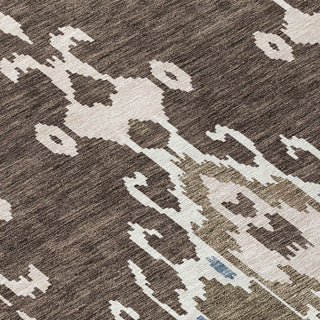 Piper Looms Chantille Ikat ACN748 Fudge Machine Washable Area Rug Swatch Image