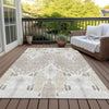 Piper Looms Chantille Ikat ACN748 Ivory Machine Washable Area Rug Outdoor Lifestyle Image Feature