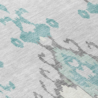 Piper Looms Chantille Ikat ACN748 Mint Machine Washable Area Rug Swatch Image