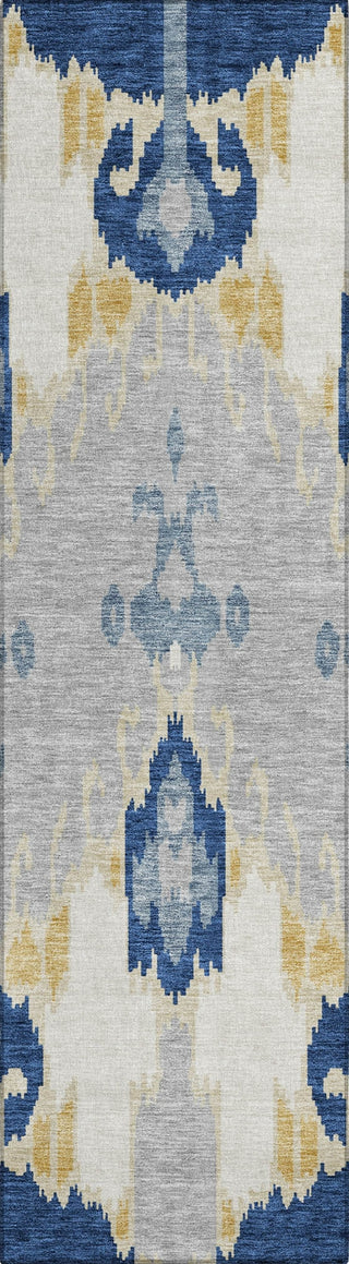 Piper Looms Chantille Ikat ACN748 Navy Machine Washable Area Rug Runner Main Image