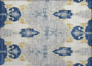 Piper Looms Chantille Ikat ACN748 Navy Machine Washable Area Rug Scatter Main Image
