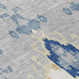 Piper Looms Chantille Ikat ACN748 Navy Machine Washable Area Rug Swatch Image