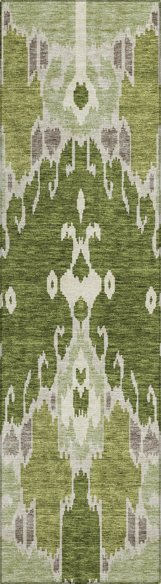 Piper Looms Chantille Ikat ACN748 Olive Machine Washable Area Rug Runner Main Image
