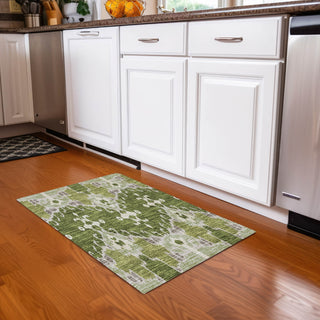 Piper Looms Chantille Ikat ACN748 Olive Machine Washable Area Rug Scatter Lifestyle Image Feature