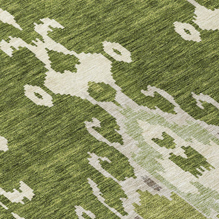 Piper Looms Chantille Ikat ACN748 Olive Machine Washable Area Rug Swatch Image
