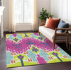 Piper Looms Chantille Ikat ACN748 Pink Machine Washable Area Rug Lifestyle Image Feature