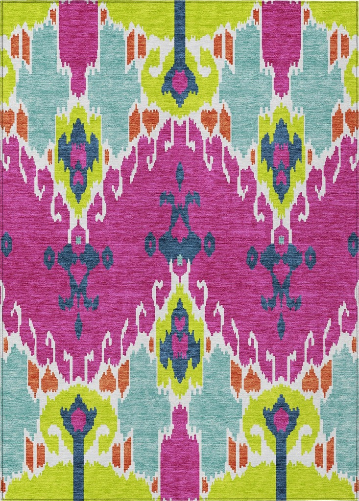 Piper Looms Chantille Ikat ACN748 Pink Machine Washable Area Rug main image