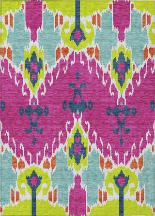 Piper Looms Chantille Ikat ACN748 Pink Machine Washable Area Rug main image