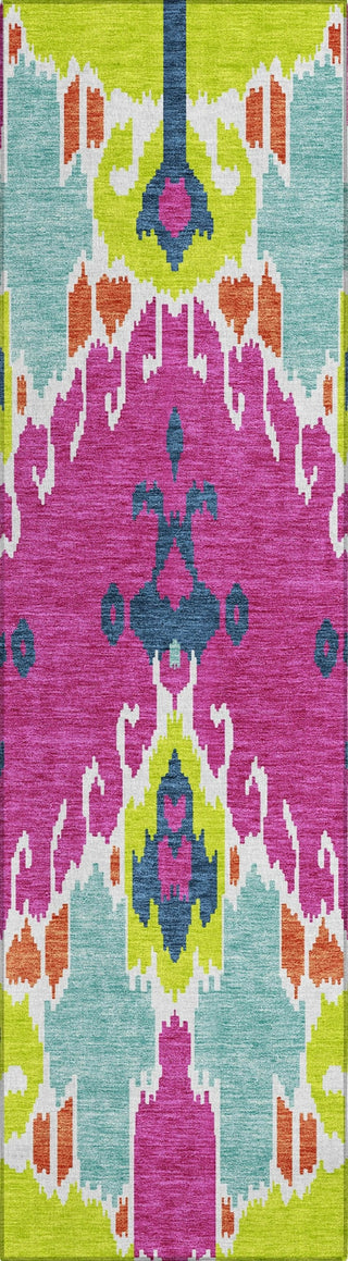 Piper Looms Chantille Ikat ACN748 Pink Machine Washable Area Rug Runner Main Image