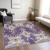 Piper Looms Chantille Ikat ACN748 Purple Machine Washable Area Rug Lifestyle Image Feature
