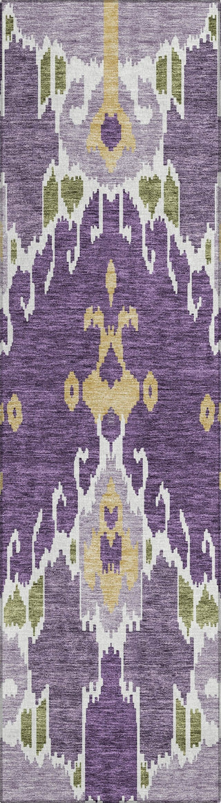 Piper Looms Chantille Ikat ACN748 Purple Machine Washable Area Rug Runner Main Image