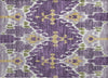 Piper Looms Chantille Ikat ACN748 Purple Machine Washable Area Rug Scatter Main Image