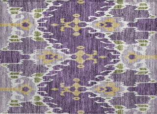Piper Looms Chantille Ikat ACN748 Purple Machine Washable Area Rug Scatter Main Image