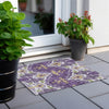 Piper Looms Chantille Ikat ACN748 Purple Machine Washable Area Rug Scatter Outdoor Lifestyle Image Feature