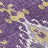 Piper Looms Chantille Ikat ACN748 Purple Machine Washable Area Rug Swatch Image