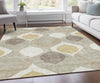 Piper Looms Chantille Mid-century Modern ACN749 Beige Machine Washable Area Rug Lifestyle Image Feature