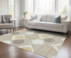 Piper Looms Chantille Mid-century Modern ACN749 Beige Machine Washable Area Rug Lifestyle Image Feature