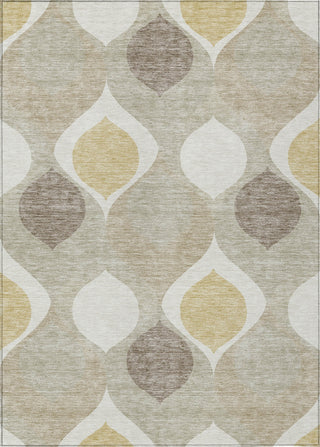 Piper Looms Chantille Mid-century Modern ACN749 Beige Machine Washable Area Rug main image