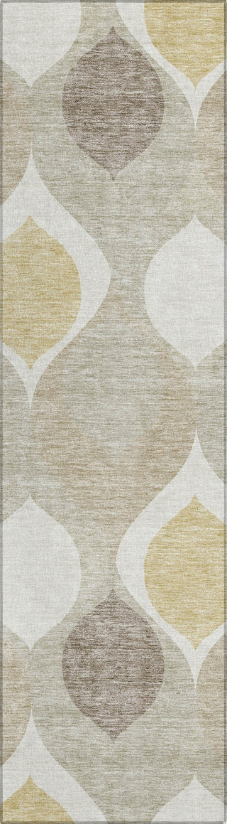 Piper Looms Chantille Mid-century Modern ACN749 Beige Machine Washable Area Rug Runner Main Image