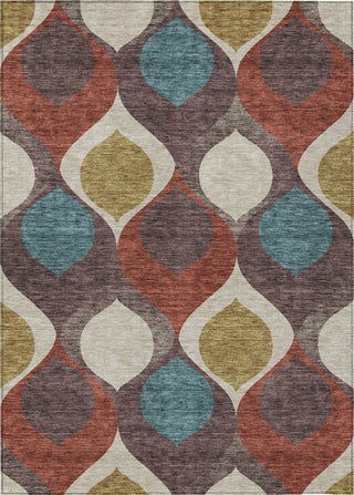 Piper Looms Chantille Mid-century Modern ACN749 Brown Machine Washable Area Rug main image