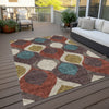 Piper Looms Chantille Mid-century Modern ACN749 Brown Machine Washable Area Rug Outdoor Lifestyle Image Feature