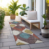 Piper Looms Chantille Mid-century Modern ACN749 Brown Machine Washable Area Rug Runner Outdoor Lifestyle Image Feature