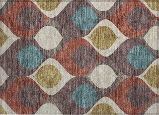 Piper Looms Chantille Mid-century Modern ACN749 Brown Machine Washable Area Rug Scatter Main Image