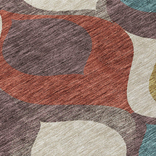 Piper Looms Chantille Mid-century Modern ACN749 Brown Machine Washable Area Rug Swatch Image