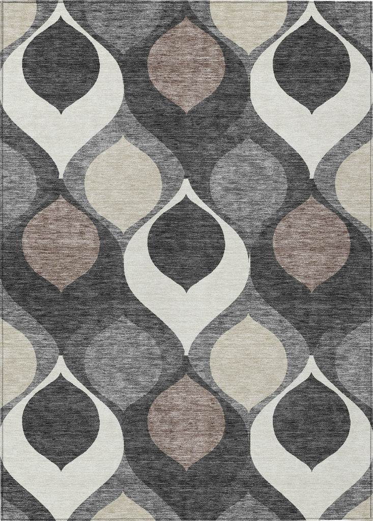 Piper Looms Chantille Mid-century Modern ACN749 Gray Machine Washable Area Rug main image