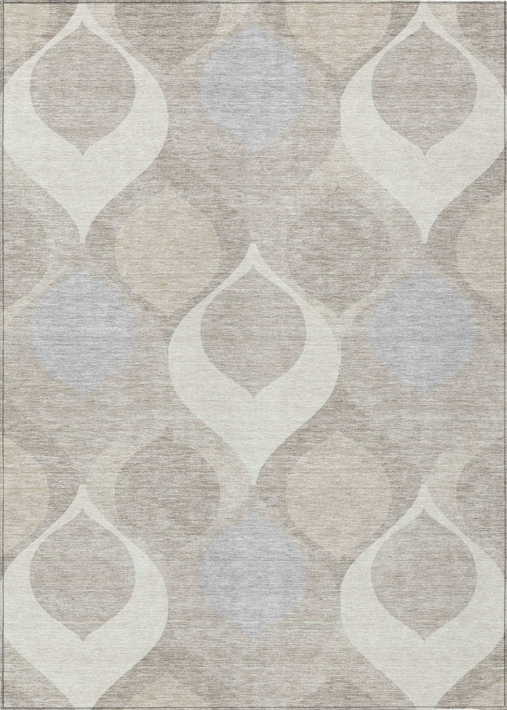 Piper Looms Chantille Mid-century Modern ACN749 Ivory Machine Washable Area Rug main image