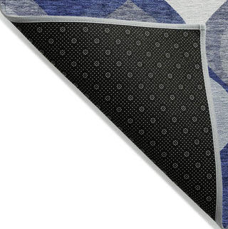 Piper Looms Chantille Mid-century Modern ACN749 Navy Machine Washable Area Rug Backing Image