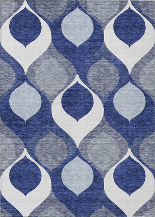 Piper Looms Chantille Mid-century Modern ACN749 Navy Machine Washable Area Rug main image